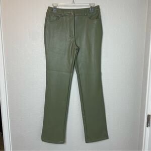 BNWT! FOREVER 21 Olive Green Pleather Pants Size M